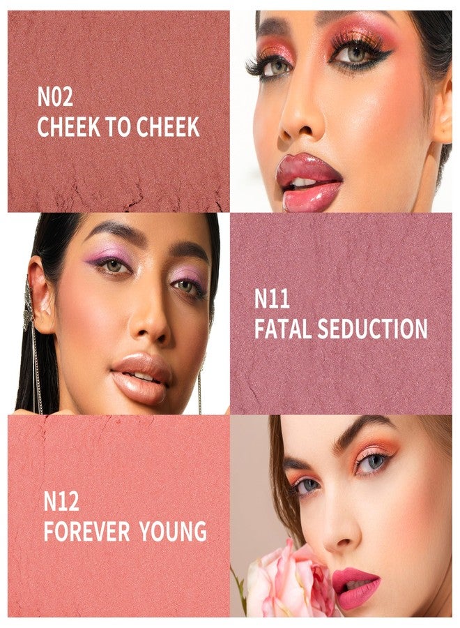 OULAC Blush Makeup Powder Mauve| Natural Matte Blush Cool Tone Skin Light Meidum | Buildable & Light Weight Smooth| Cruelty-Free blush Vegan | 4.8g 11 Fatal Seduction - Image 5